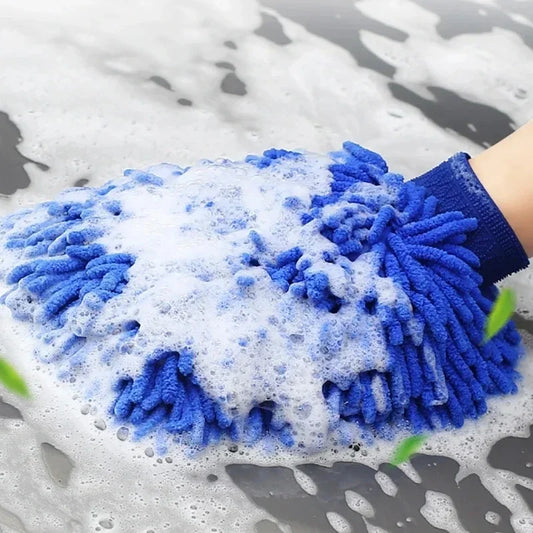 1/5pcs Microfiber Car Wash Gloves Auto Gloves Ultra Absorbent Wash Car