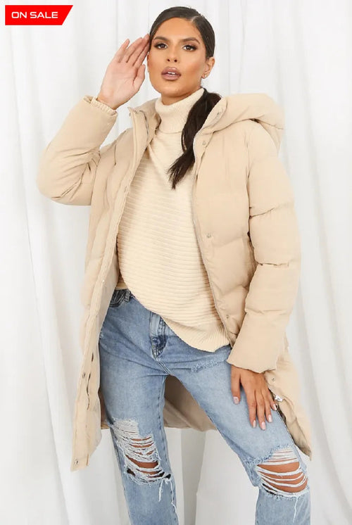 Hooded Longline Puffer Coat