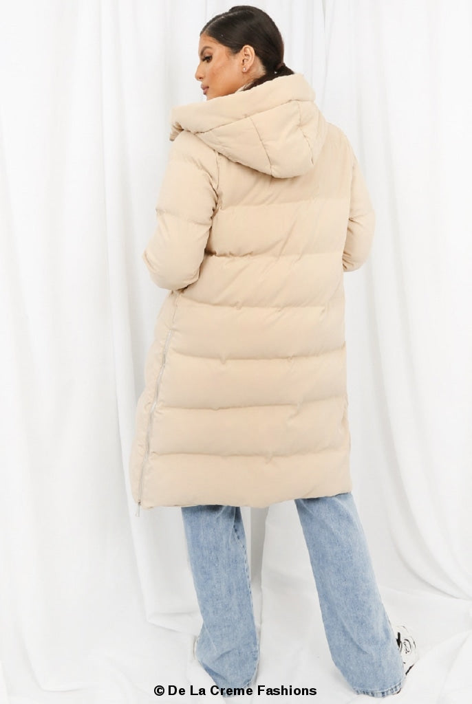 Hooded Longline Puffer Coat